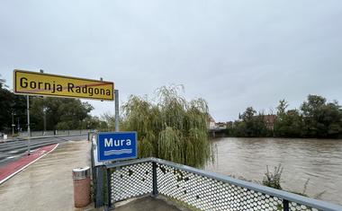 Reka Mura bo imela velik pretok zaradi vremenskih razmer v Avstriji.