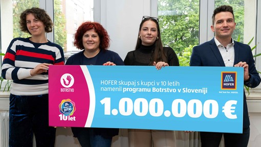 Kateri trgovec je programu Botrstvo v 10 letih namenil več kot milijon evrov?