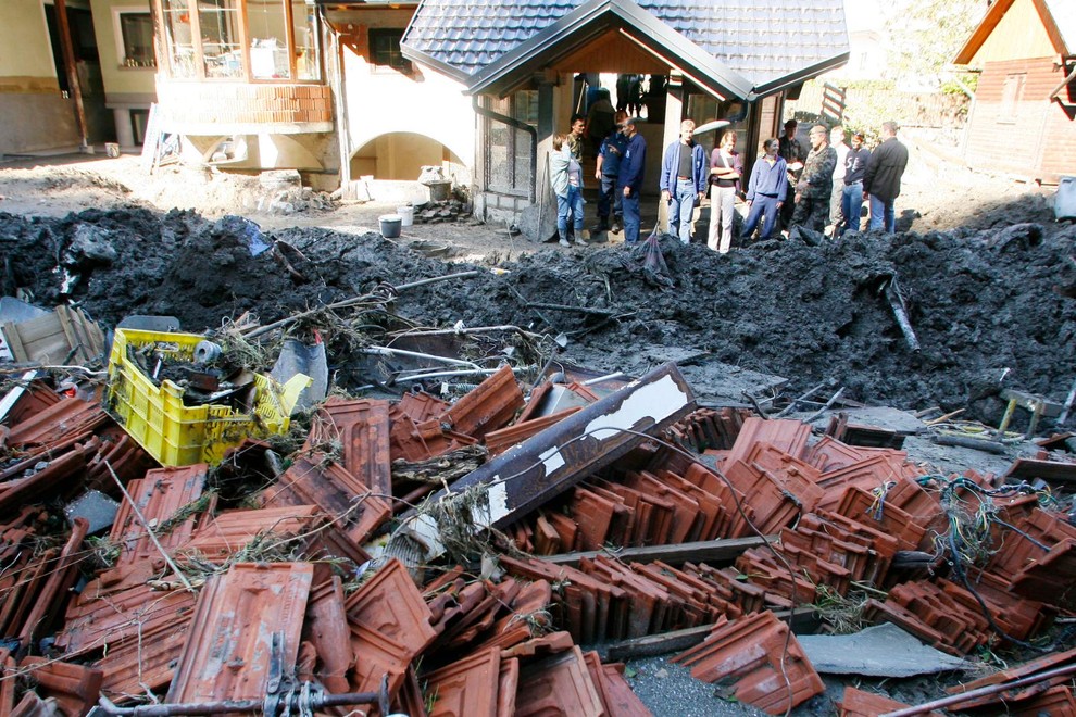 poplave neurje nevihta Železniki Zali Log