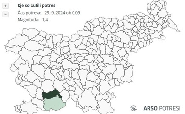 Ste čutili? Danes je Slovenijo že trikrat streslo