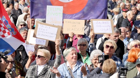 upokojenci protest hrvaška