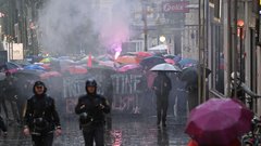 shod protest Palestina Izrael vojna Ljubljana, policija