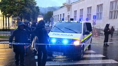 shod protest Palestina Izrael vojna Ljubljana, policija