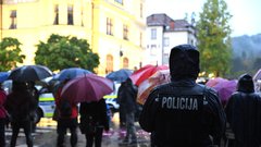 shod protest Palestina Izrael vojna Ljubljana policija