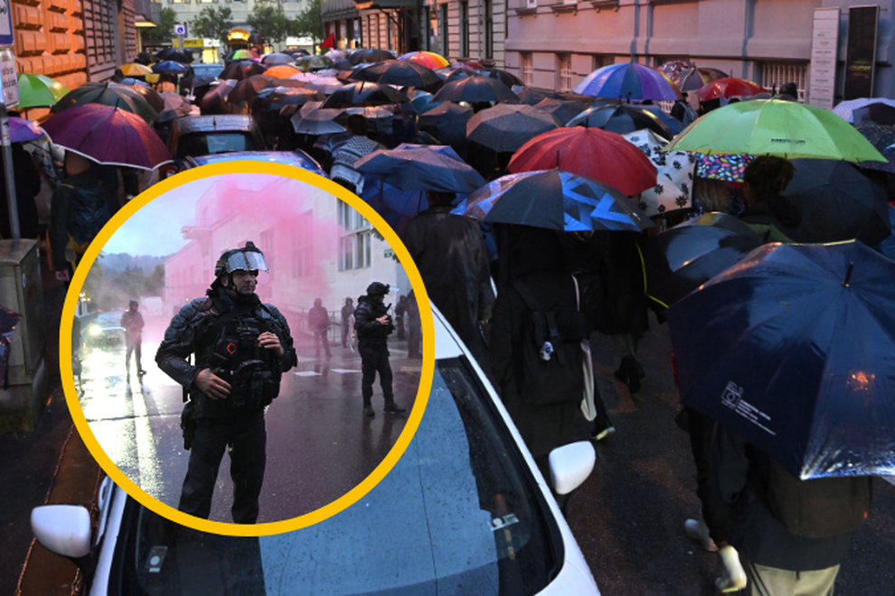 shod protest Palestina Izrael vojna Ljubljana, policija