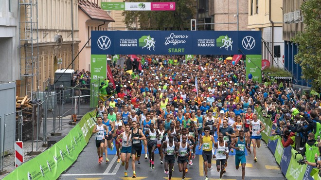 Začenja se 28. Ljubljanski maraton, zaradi gneče so organizatorji letos uvedli veliko novost (foto: Ljubljanski maraton)