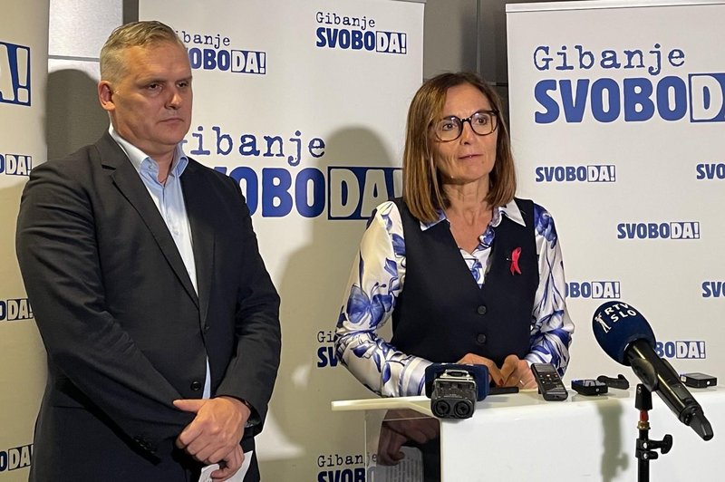 Tudi Gibanje Svoboda za umik referenduma o Jeku 2, ki ga očitno ne bo (foto: Kaja Šoštarec/STA)