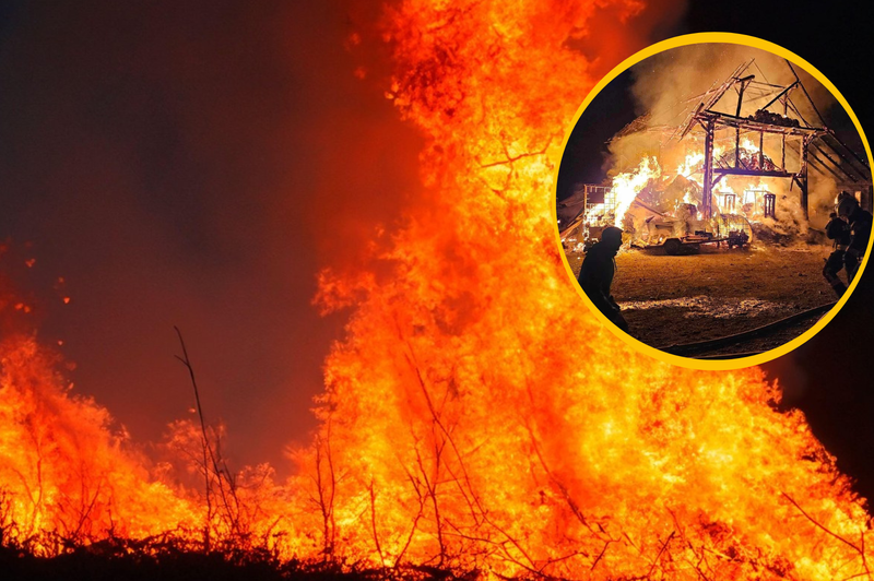 Grozljiv požar za sabo pustil opustošenje: na kraju sodelovalo več gasilskih društev, ena oseba poškodovana (foto: PGD Rimske Toplice/Profimedia)