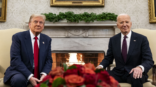 Donald Trump in Joe Biden skupaj v Beli hiši: je bila tam tudi nova prva dama Melania Trump? (foto: Profimedia)