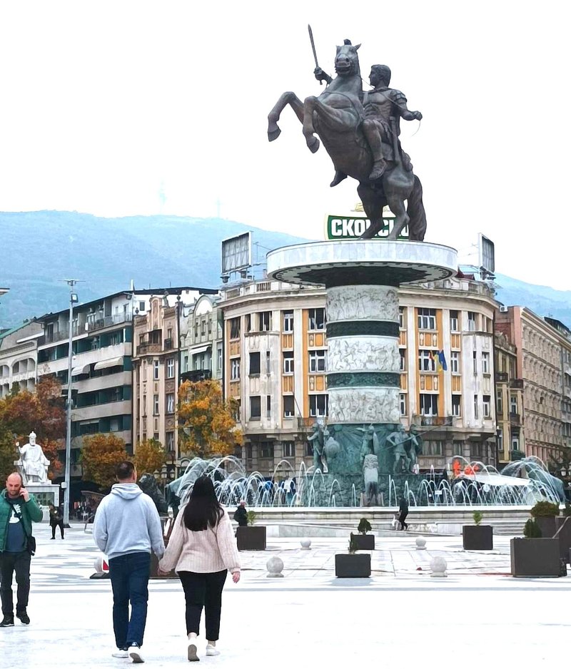 Skopje Aleksander Veliki kip