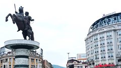 Skopje Aleksander Veliki kip