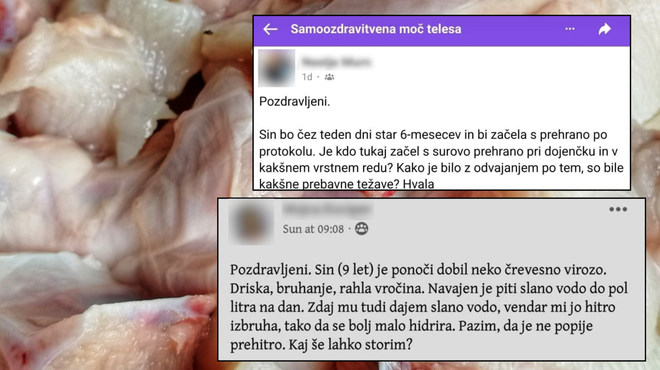 Bizarna dieta s surovim mesom in slano vodo: takšna prehrana lahko resno škodi vam in vašemu otroku (foto: Profimedia/Facebook/Samoozdravitvena moč telesa/fotomontaža)