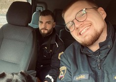 Slovenski policisti imajo res veliko srce: rešili so ubogo žival, ki je bila povsem premražena (FOTO)