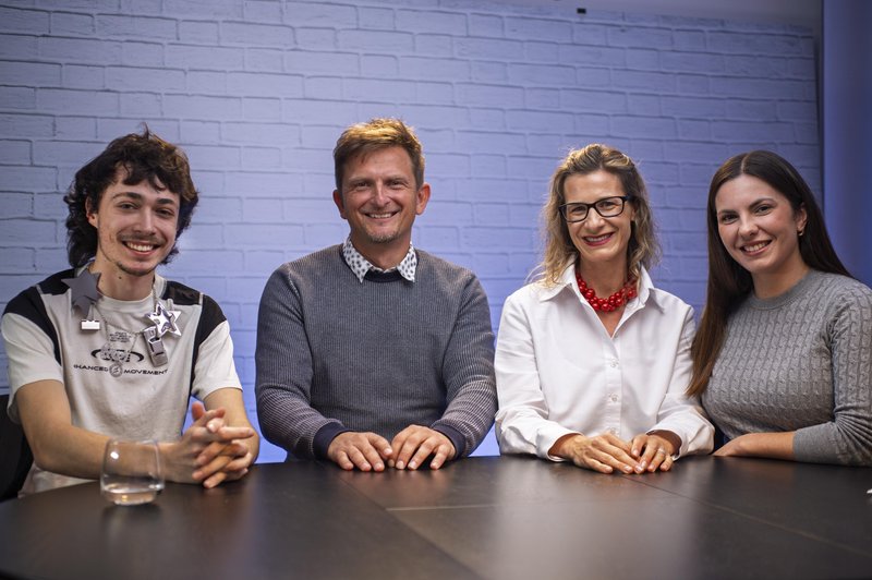 Anže Orešnik, David Razboršek, Ana Cergolj Kebler in voditeljica Živa Avžner (foto: Metropolitan)