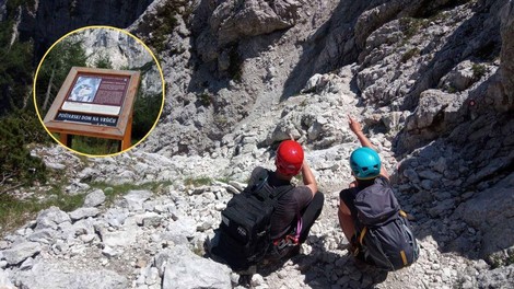 Ajdovska deklica gore alpinisti