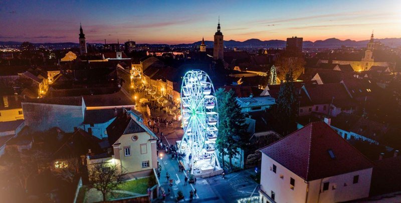 Varaždin praznik božič sejem Hrvaška panoramsko kolo