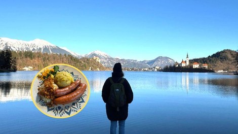 Bled Blejsko jezero sprehod kranjska klobasa