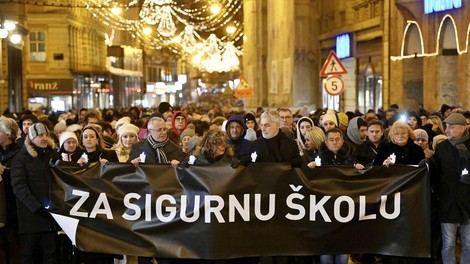 protest, hrvaška, zagreb, šola