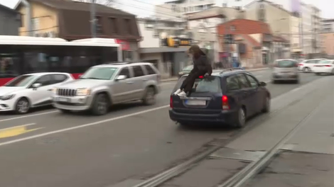 Srbija protesti avto nesreča Beograd