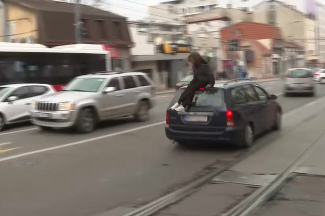 Srbija protesti avto nesreča Beograd