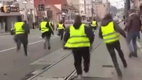 Incident v Beogradu: voznik zapeljal med protestnike in zbil študentko