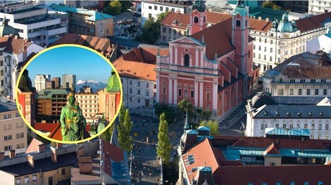 Ljubljana dron turist