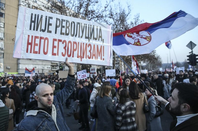 Srbski študenti znova zavzeli ulice: "100 dni, 0 odgovorov" (foto: Profimedia)