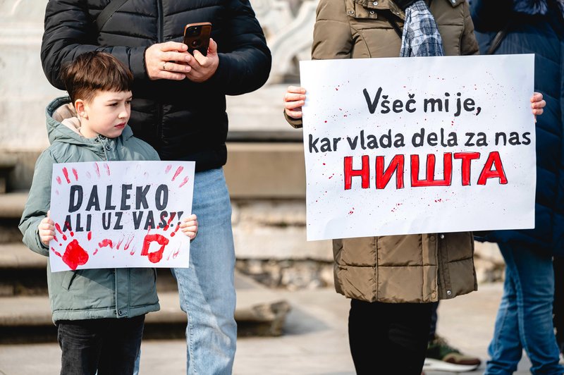 Maribor protest protestniki podpora srbski studentje