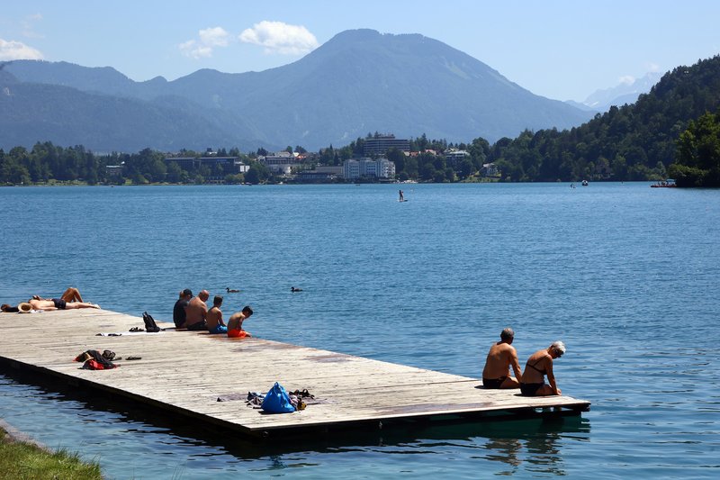 Bled Blejsko jezero plavalci