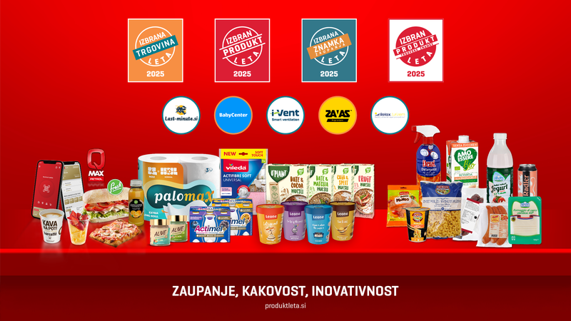 Kdo so letošnji prejemniki nagrade Izbrana znamka zaupanja leta? (foto: PRODUKT LETA)