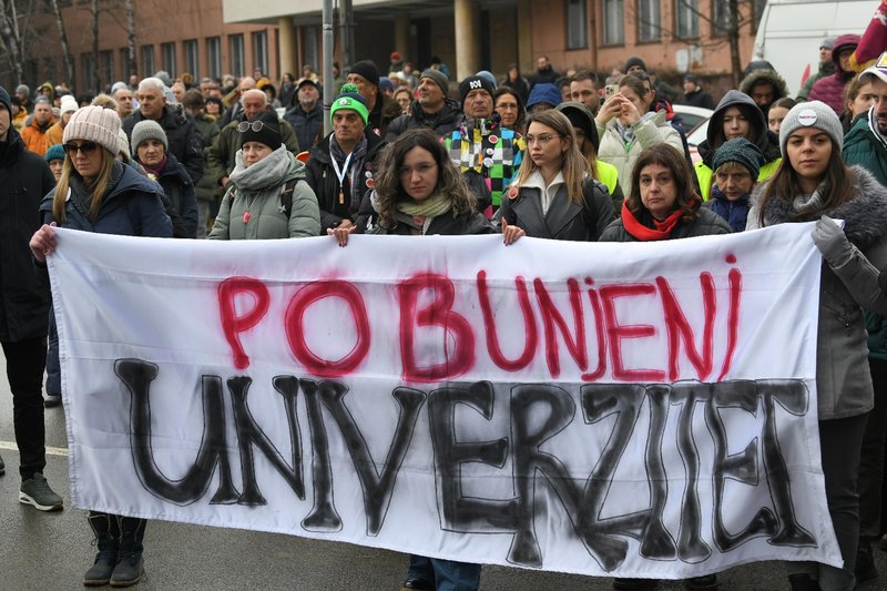 protest Srbija študentje Kragujevac