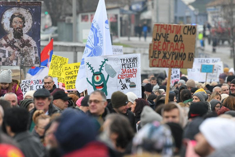 protest Srbija študentje Kragujevac