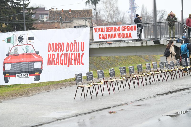 protest Srbija študentje Kragujevac