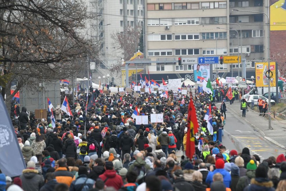 protest Srbija študentje Kragujevac