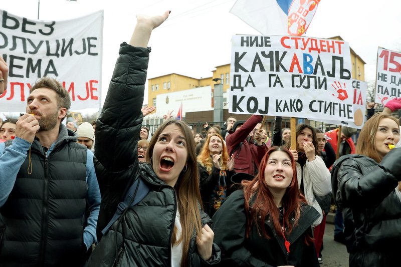 protest študentje Niš Srbija