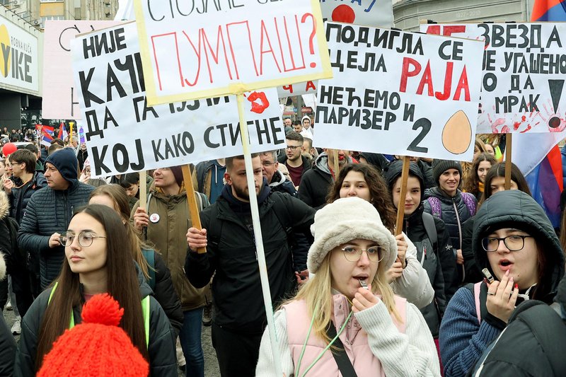 protest študentje Niš Srbija