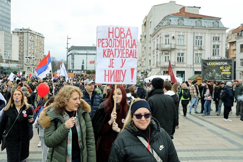 protest študentje Niš Srbija