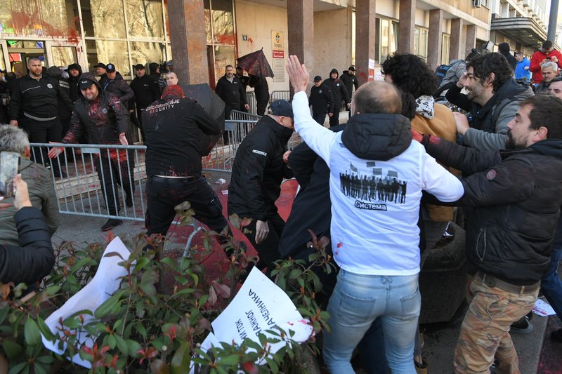 Beograd protest skupscina pretep