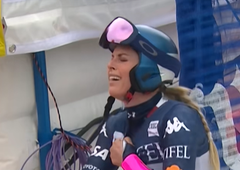 Lindsey Vonn po tekmi začela neutolažljivo jokati: "Ni vedno lahko" (VIDEO)